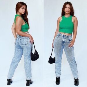 PRINCESS POLLY Zaiden Straight Leg Light Wash Jeans